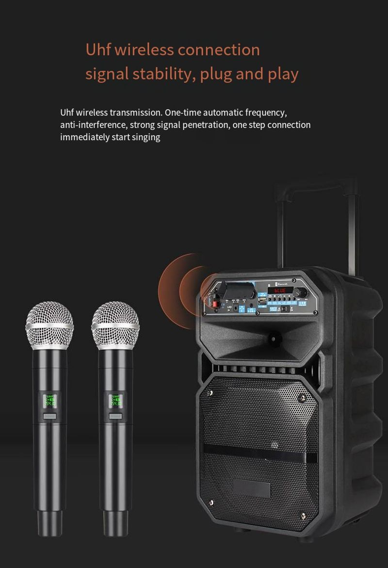 Draadloze oplaadmicrofoon, één tot twee live-uitzendingskaarten voor buiten, tv-geluidssysteem voor thuis, karaoke-podiummicrofoon_voghion.com