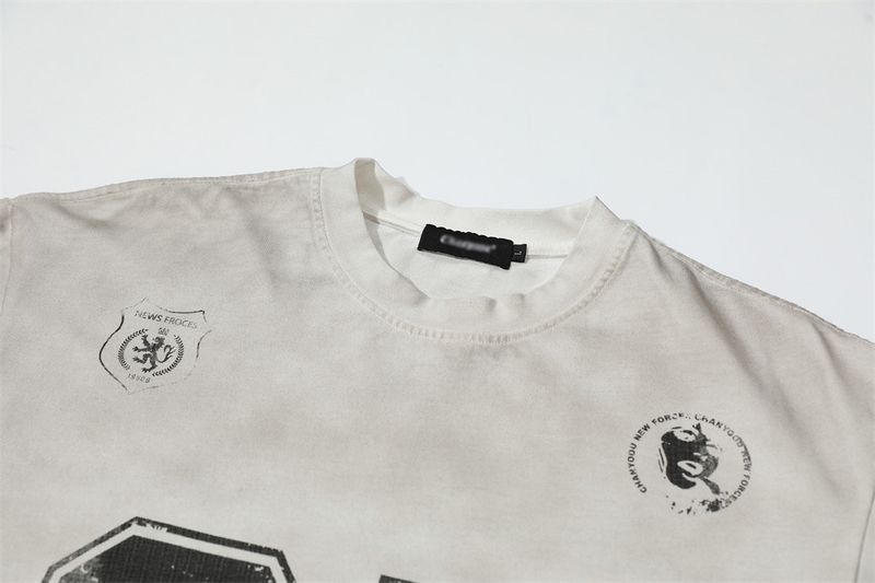 T-shirt à manches courtes pour homme, imprimé numéro 07, style décontracté, tendance, en pur coton, col rond, été_voghion.com