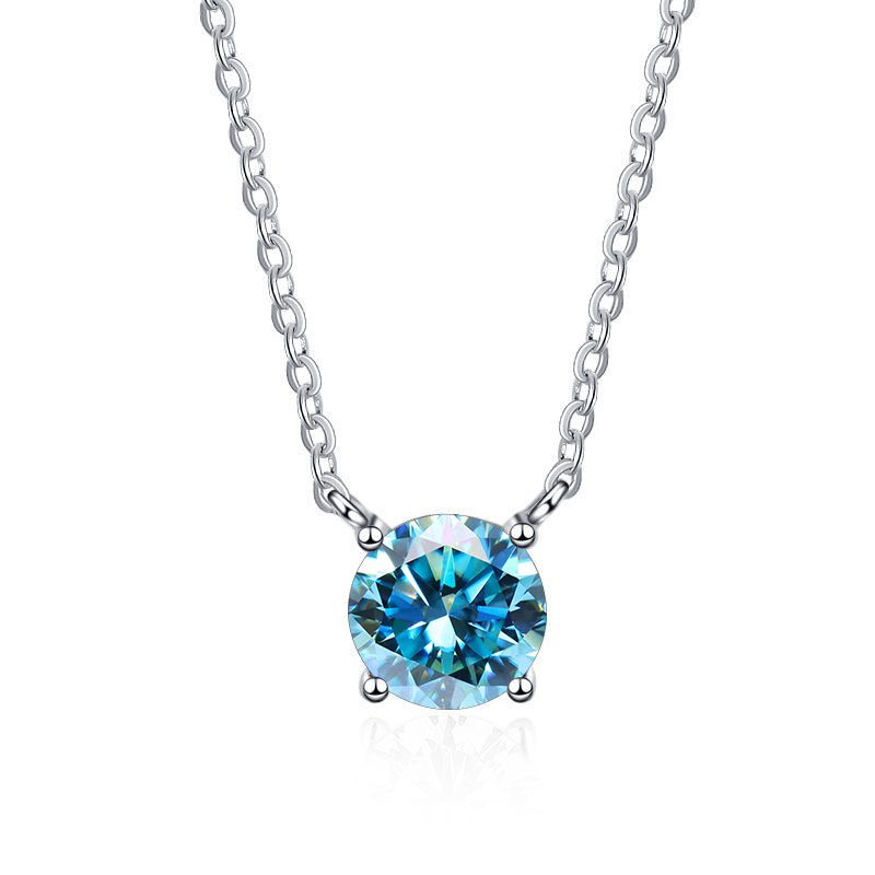 Tancise D Color 1/2/3/5 Carat Moissanite Collana con pendente in argento Placca a catena Pt950 Oro per donna Gioielleria raffinata GRA_voghion.com