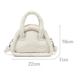 Borsa a tracolla in peluche in cotone per autunno e inverno, casual, portatile, a spalla, per pendolarismo di nicchia_voghion.com