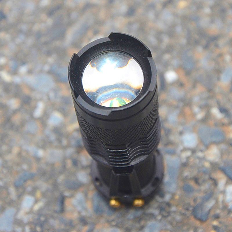 SK68 Mini LED Flashlight – Adjustable Zoom & 360° Rotating Head, 200m Beam (Rechargeable, Camping/Emergency Use)_voghion.com