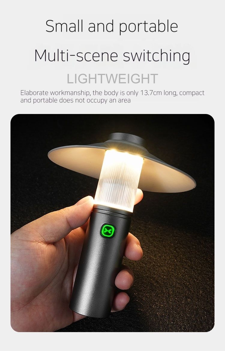 Holofote de acampamento externo três em um, à prova de chuva e lâmpada de iluminação de adsorção magnética suspensa, lâmpada de carregamento_voghion.com