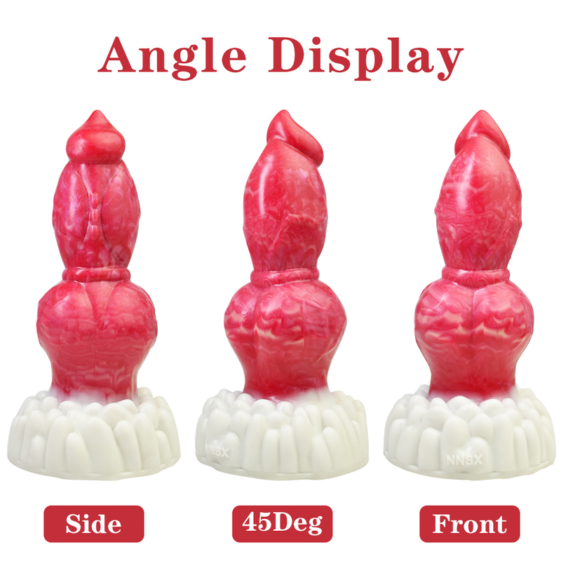 NNSX Dog Knot Dildo con Sucke Silicone Fo Vibato Multicolo Dick Punta a punta Giocattoli sessuali per adulti per uomini Avanzati_voghion.com
