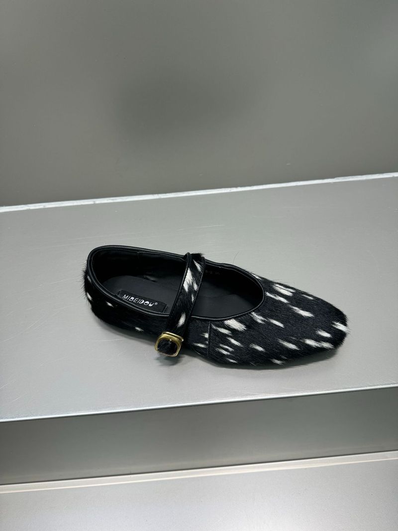 Chaussures simples françaises en crin de cheval véritable pour enfants (printemps 2025), version coréenne polyvalente, chaussures plates décontractées_voghion.com