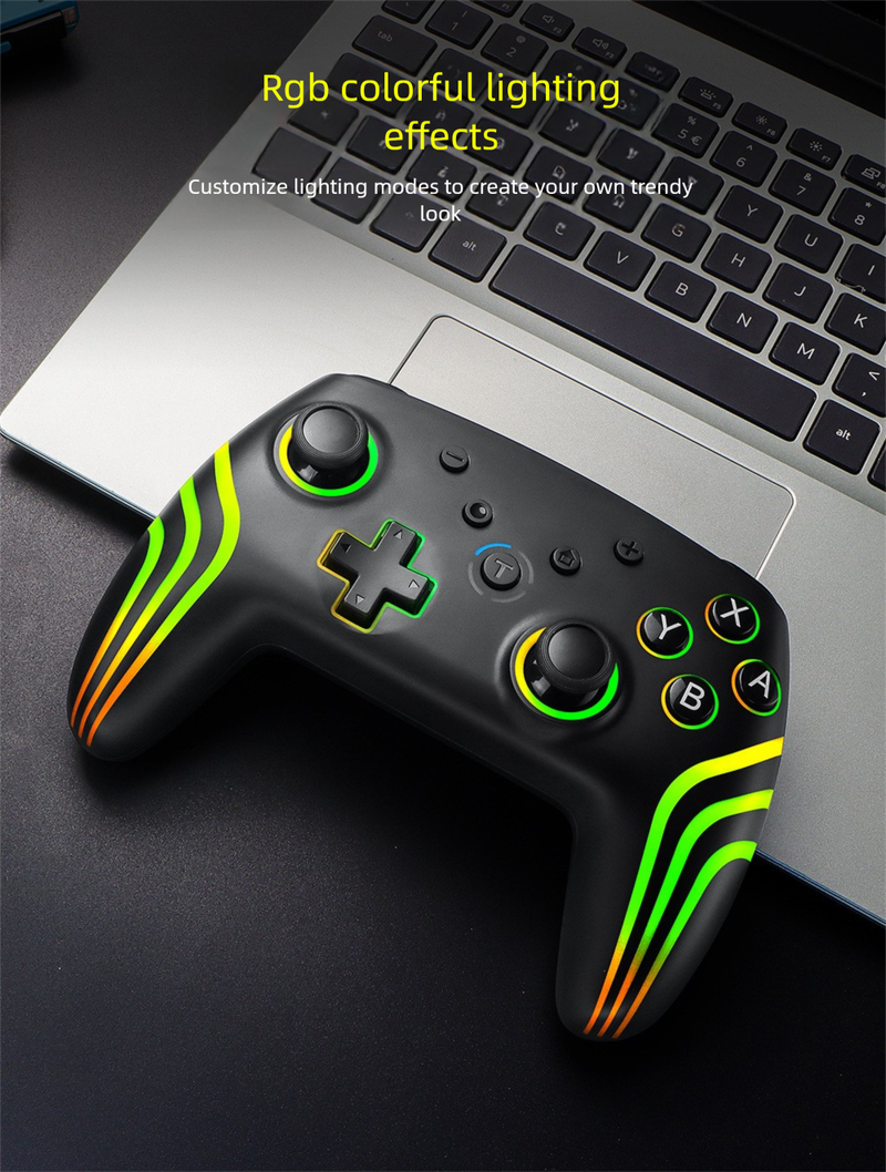 Neues Produkt NS PRO Game SWITCH Bluetooth Wireless Controller mit sechsachsiger Bewegungserkennung, Vibration, RGB-bunten Lichtern_voghion.com