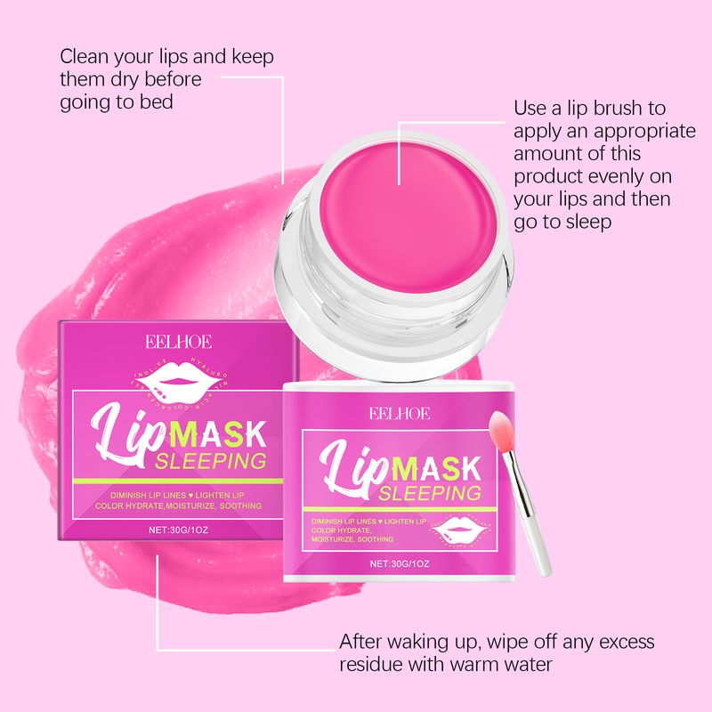 EELHOE Moisturizing Lip Mask, Cleansing Keratin Moisturizing Dry Lip Care Hydrating Moisturizing Lip Mask Lip Balm_voghion.com