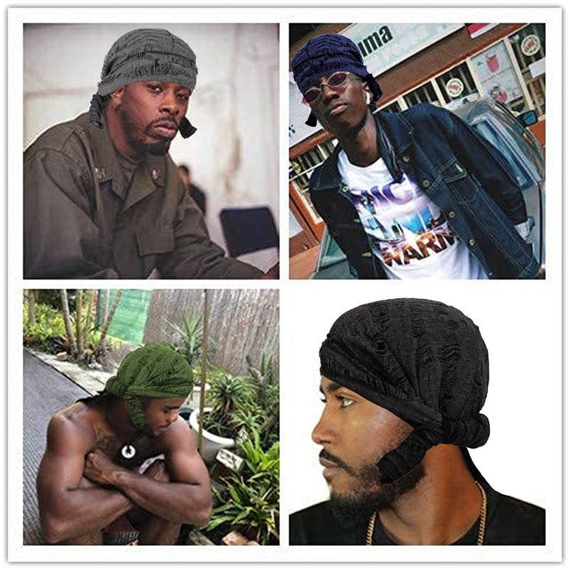 Heiße verkaufende elastische Kappe mit Löchern und Feder-Langschwanz-Piratenhut für Männer Durag Spot Durag_voghion.com