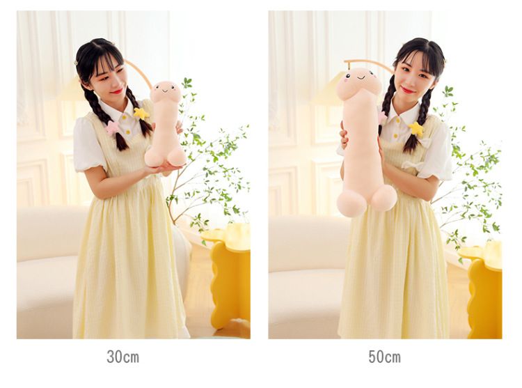 Peluche de simulación de truco, juguete de peluche de pene de niño, almohada de peluche de la vida real, regalo sexy e interesante para novia_voghion.com