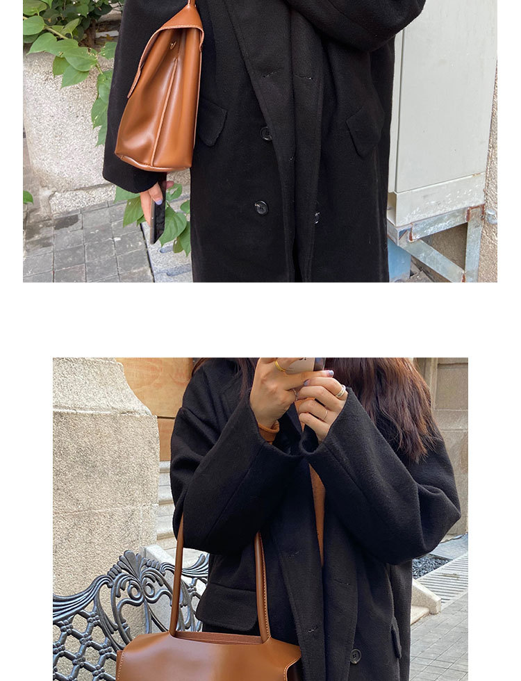 Borsa di grande capacità, Autunno e inverno, Nuovo stile alla moda ed elegante, Valigetta semplice e retrò, Design di nicchia femminile, Borsa a tracolla con una spalla_voghion.com