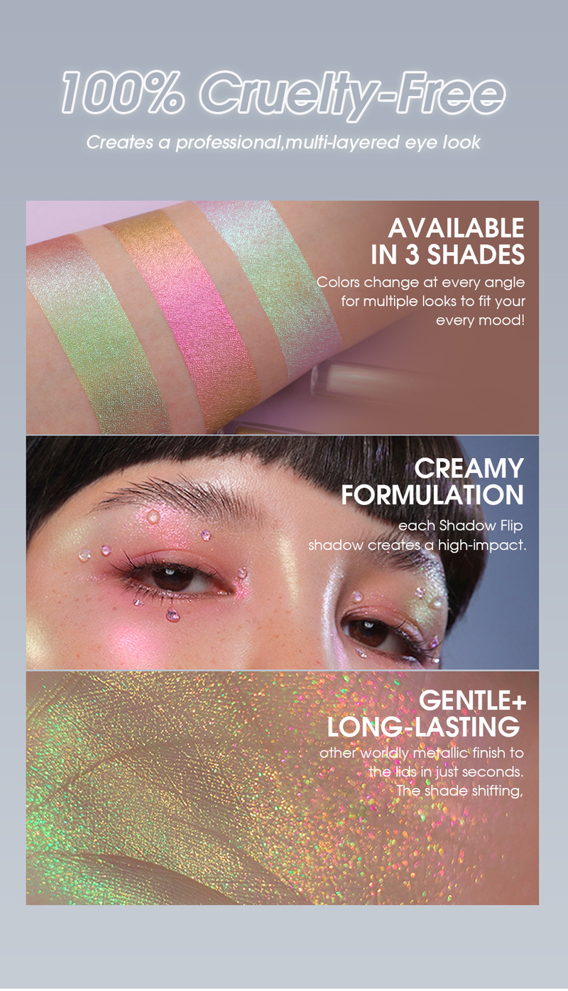 Multichrome Liquid Eyeshadow, 1PC Glitter Metallic Colorful High Pigment Long Lasting Non-Greasy Chameleon Eye Shadow Makeup_voghion.com