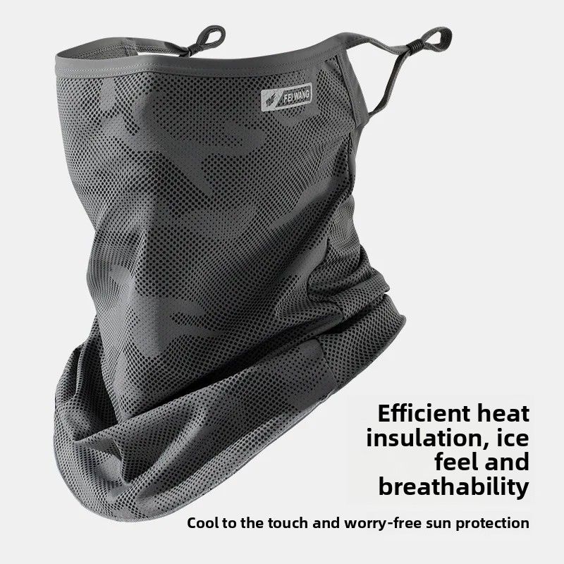 Maschera da ciclismo anti-UV con protezione solare, traspirante, in seta ghiacciata, per uomo e donna, per sport all'aria aperta, pesca, escursionismo, raffreddamento_voghion.com