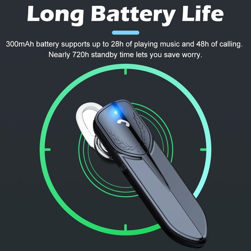 TWS Wireless Single Headphone Bluetooth 5.2 Earphone Earbud Noise Canceling UK_voghion.com