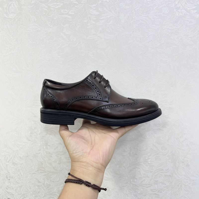 25 Spring Top Layer Cowhide Genuine Business Brogue Casual New Men's British Style Leather Shoes_voghion.com