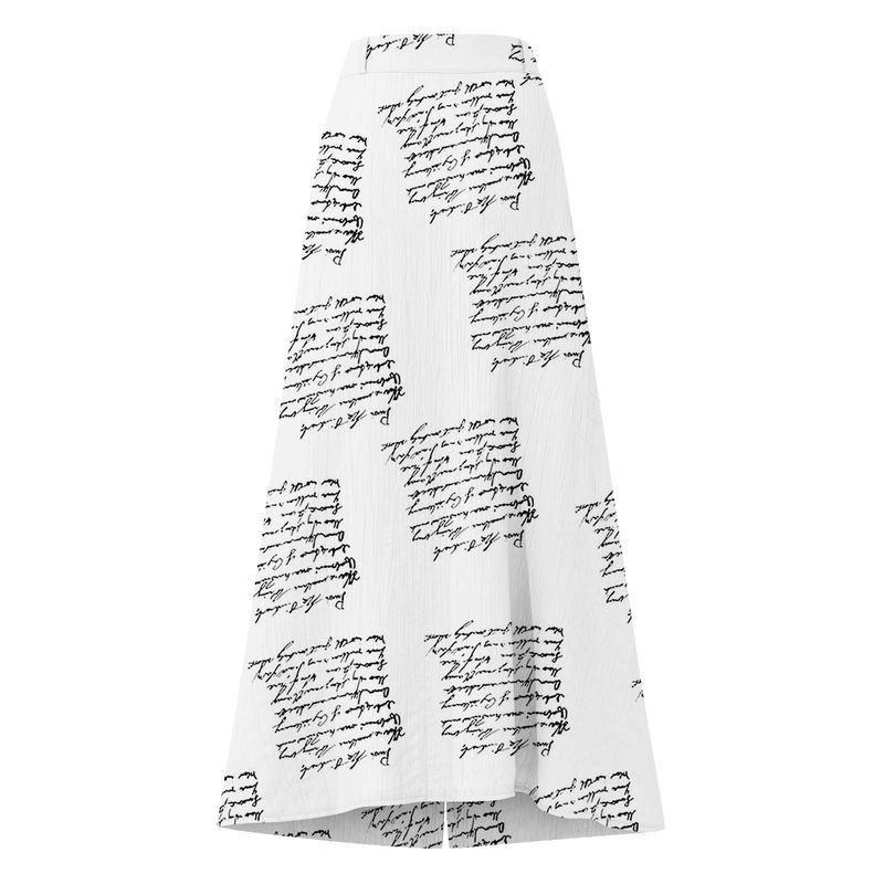 Fustă din bumbac și in, vânzare fierbinte, comerț exterior transfrontalier, geantă tip A-line, fese, fustă lungă cu talie medie_voghion.com