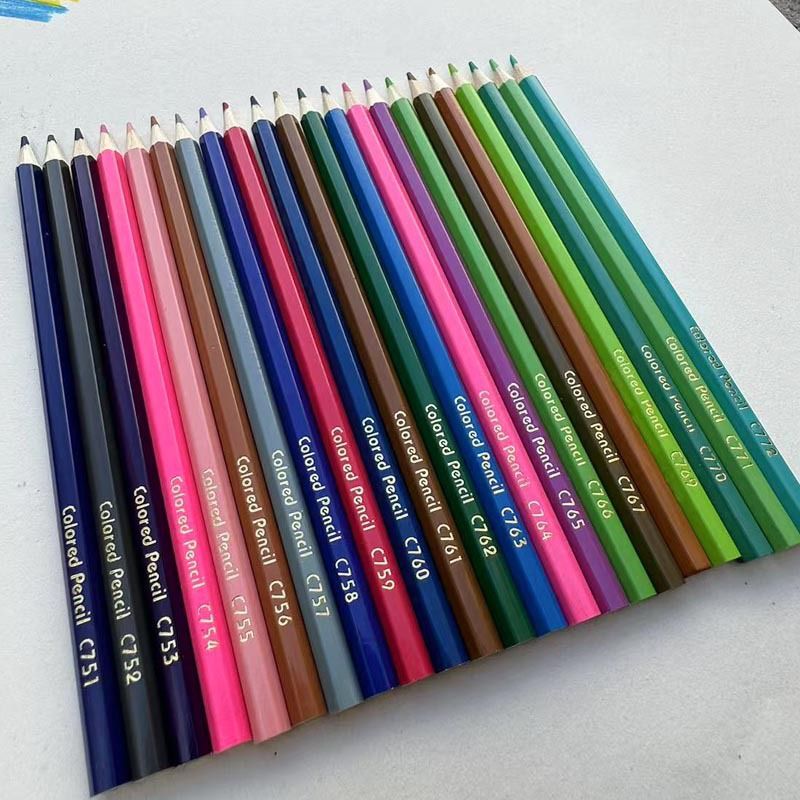 Conjunto de lápis de cor vibrante para crianças e artistas - 12/24/36/50/72 cores, estojo de madeira, núcleos premium resistentes a quebras para esboços, desenhos e rabiscos_voghion.com