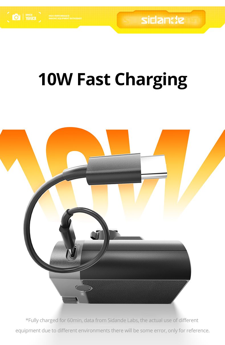 SIDANDE S01 Draagbare G16 Hoge Helderheid 10W Snel Opladen 2000mAh Lange Batterijduur Universele Camera Flitser_voghion.com