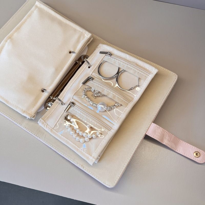 Aufbewahrungsbuch für Goldschmuck, anlaufgeschützter Organizer mit dicken transparenten PVC-Seiten, Vitrine mit großer Kapazität für Ohrringe, Halsketten und Edelmetalle_voghion.com