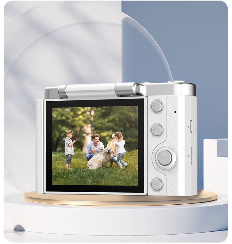 Caméra numérique CCD Campus Flip HD portable pour étudiants, mini-caméra compacte d'entrée de gamme pour femmes_voghion.com