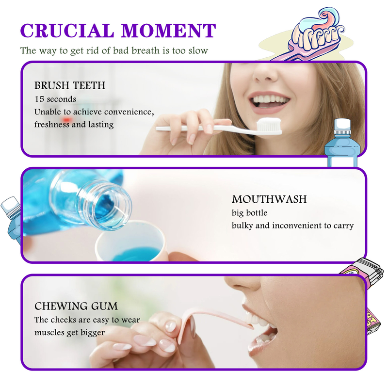 Mouth beautiful Fresh spray Clean bad breath Mouth odor Fresh breath Clean smell Keep fragrance Portable spray_voghion.com