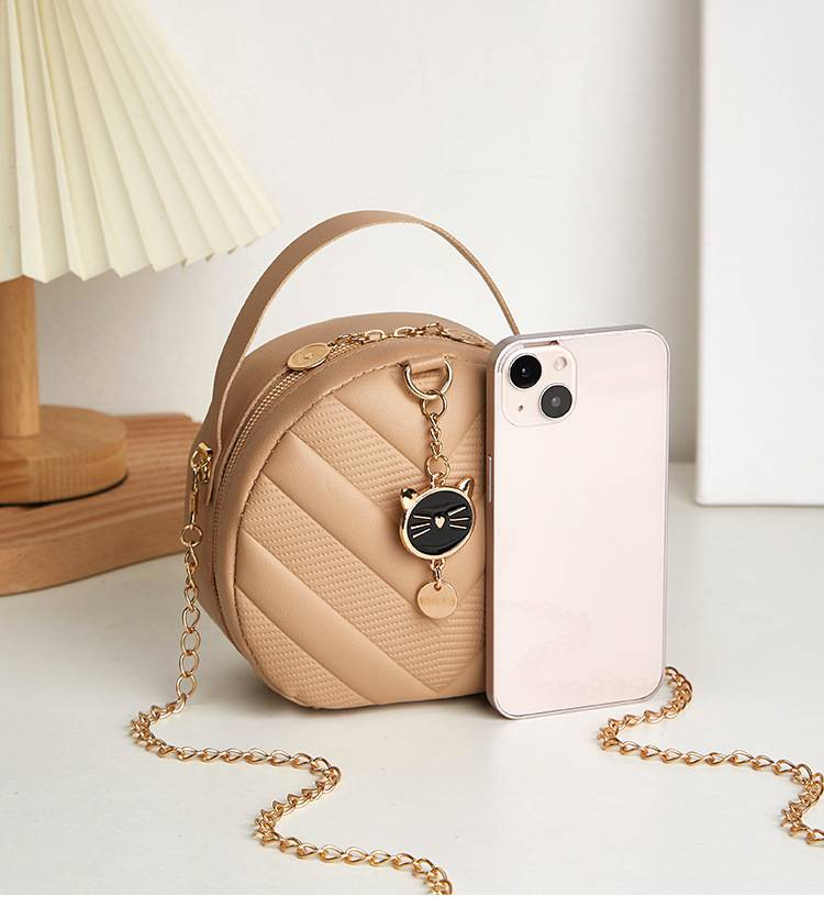 Női Vintage Virágos Dombornyomott Kör Kézitáska - Stílusos Crossbody Mini Táska Mobiltelefonokhoz - Elegáns Női Kerek Pénztárca_voghion.com