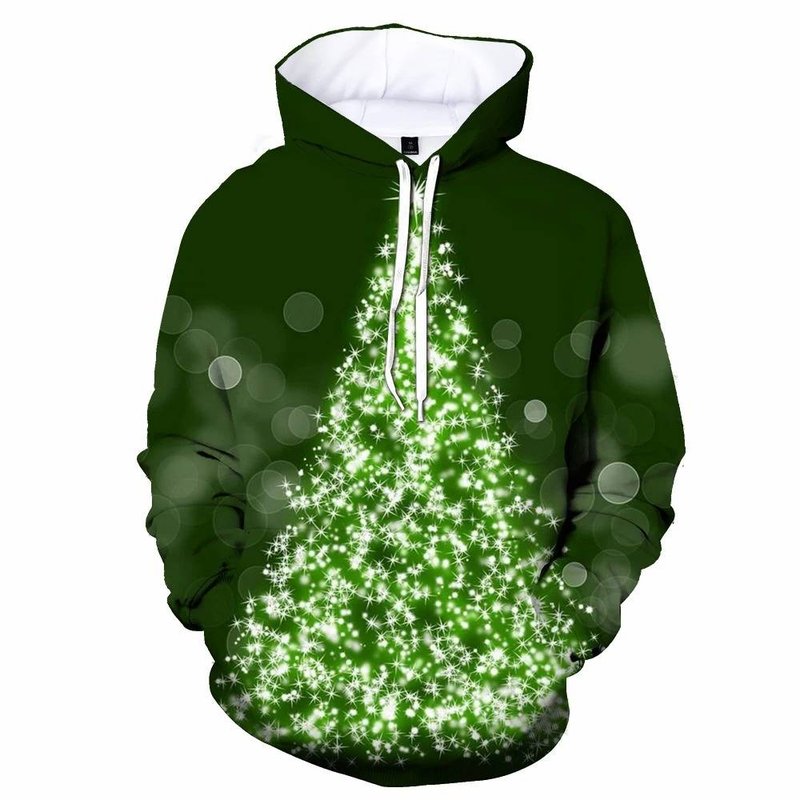 Neue Weihnachtsbaum Hoodies Santa Claus 3D Druck Männer Frauen Mit Kapuze Sweatshirts Übergroße Pullover Y2k Harajuku Tops Kinder Kleidung_voghion.com