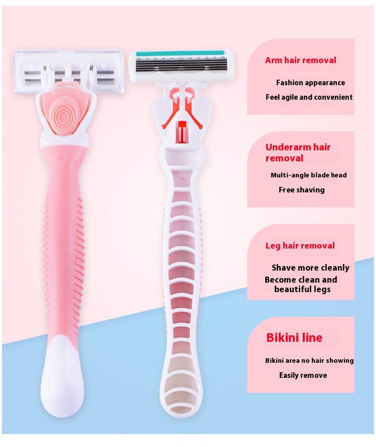 Women's Hair Trimmer For Bikini, Underarms & Legs - Reusable Stainless Steel Razor With Ergonomic Handle - Painless & Smooth Shaving_voghion.com