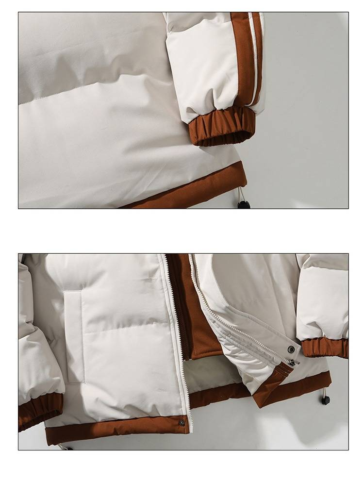 Męska zimowa kurtka puchowa – obszerny pikowany płaszcz z kapturem i grubszym wypełnieniem z alternatywnego puchu, modna odzież uliczna dla nastolatków i młodych dorosłych_voghion.com