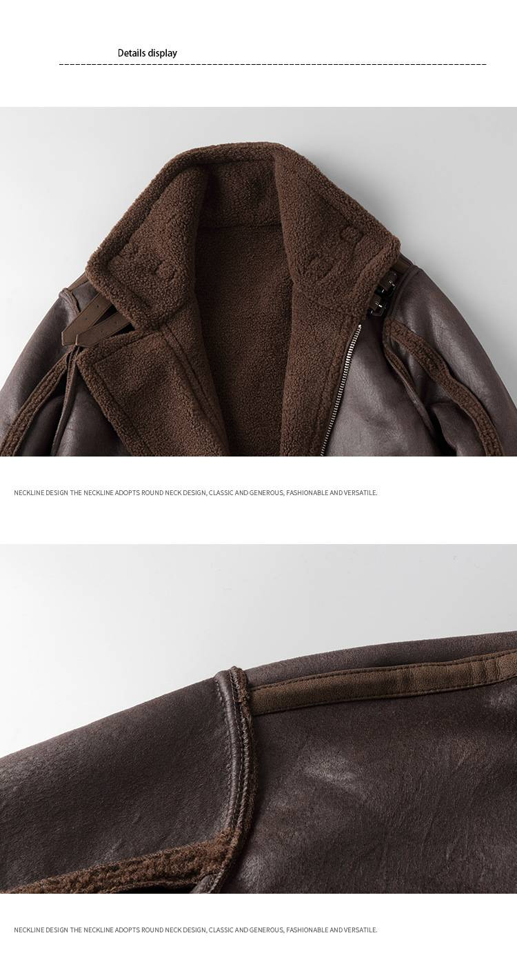 Men’s Reversible Faux Leather & Fleece Jacket – Winter Coat With Stand Collar (Sizes M-3XL, Black/Brown/Olive/Black-White)_voghion.com