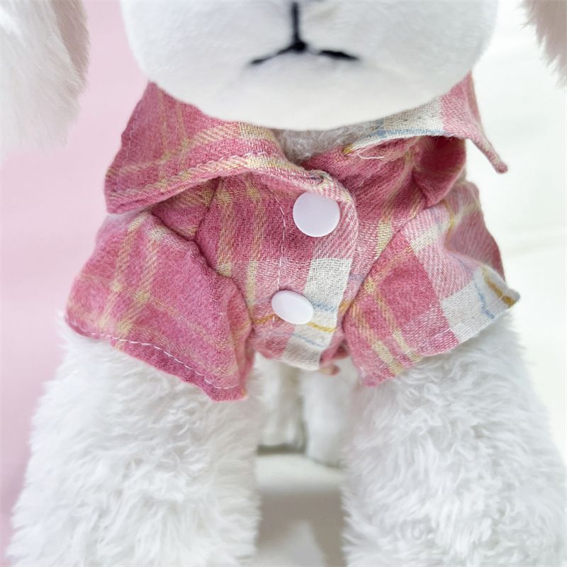Vestiti per animali domestici Teddy Pomerania Cani di piccola e media taglia Versatile Plaid Gatto Comoda camicia_voghion.com