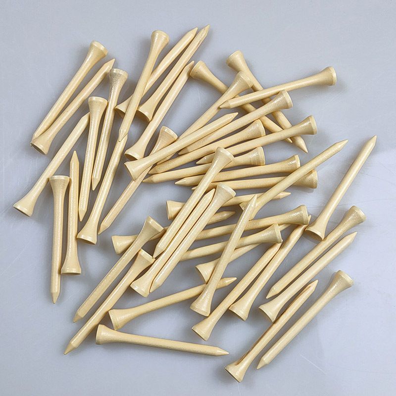 100pcs/pack TEE Clear Varnish Wooden Golf Seat, Ball Holder, Golf Tee Serving Ladder_voghion.com