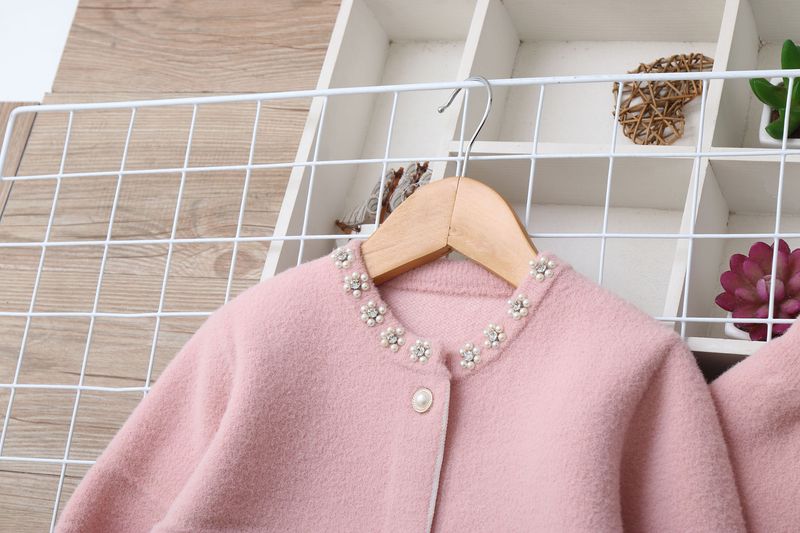 Mother & Kids Knit Sweater And Pants Set - Soft Long Sleeve Two-Piece Outfit For Toddler Little Girls Elegant Letter Print Comfortable Polyester Blend_voghion.com