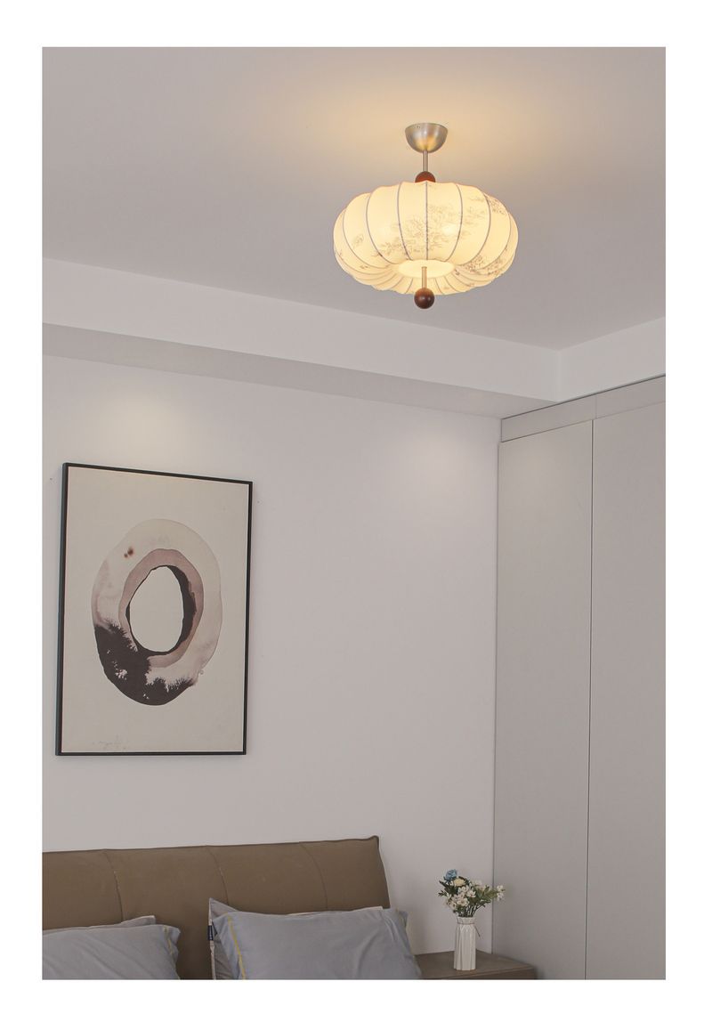 Deckenleuchte im Nanyang-Stil, Vintage, kreative Kürbisform, Kunstbuch, Zimmer, Hauptschlafzimmerbeleuchtung_voghion.com