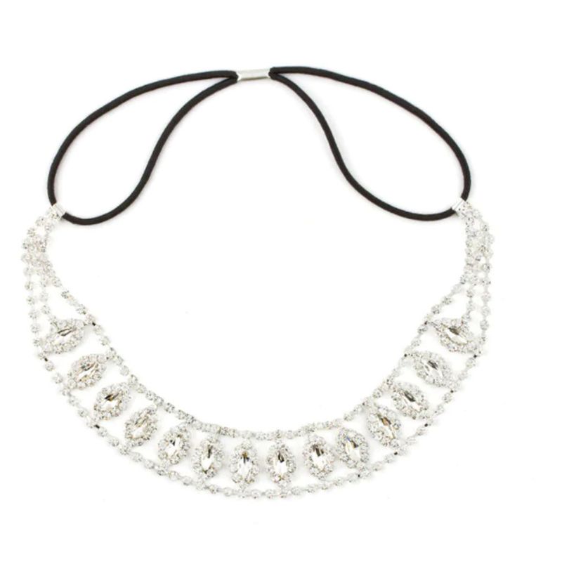 Nuovo retrò cristallo nuziale fascia per capelli Hollow White Gem gioielli matrimonio copricapo fascia per capelli_voghion.com