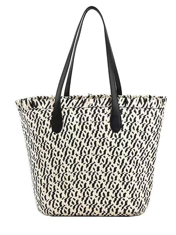 Neu Urlaub Stroh Handwoven Frauen Strand Große Kapazität Tote Korb_voghion.com