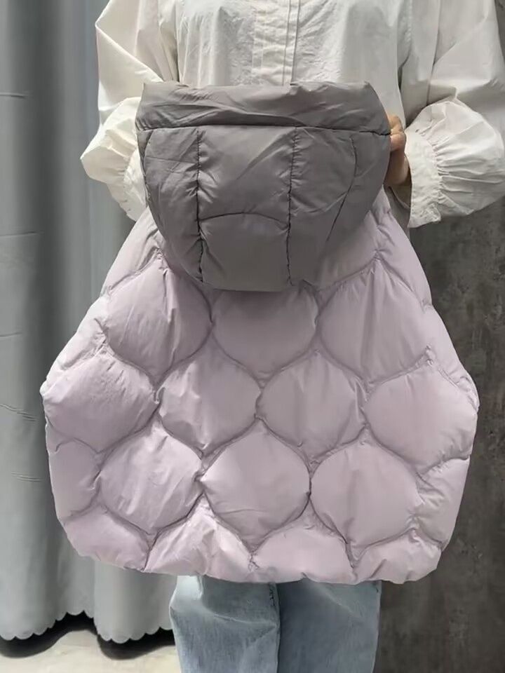 2025 Neue Daunen-Baumwolljacke für Mädchen, mittelgroße und große Kinder, stylischer dicker warmer Baumwollmantel, stylischer mittelgroßer und großer Baumwollmantel für Kinder_voghion.com