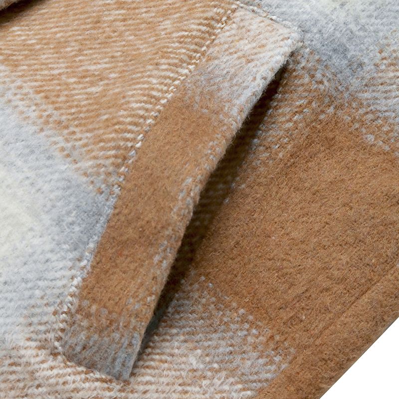 2025 New Cross-border Casual Retro Style Medium And Long Double-breasted Suit Collar Polished Plaid Jacket_voghion.com