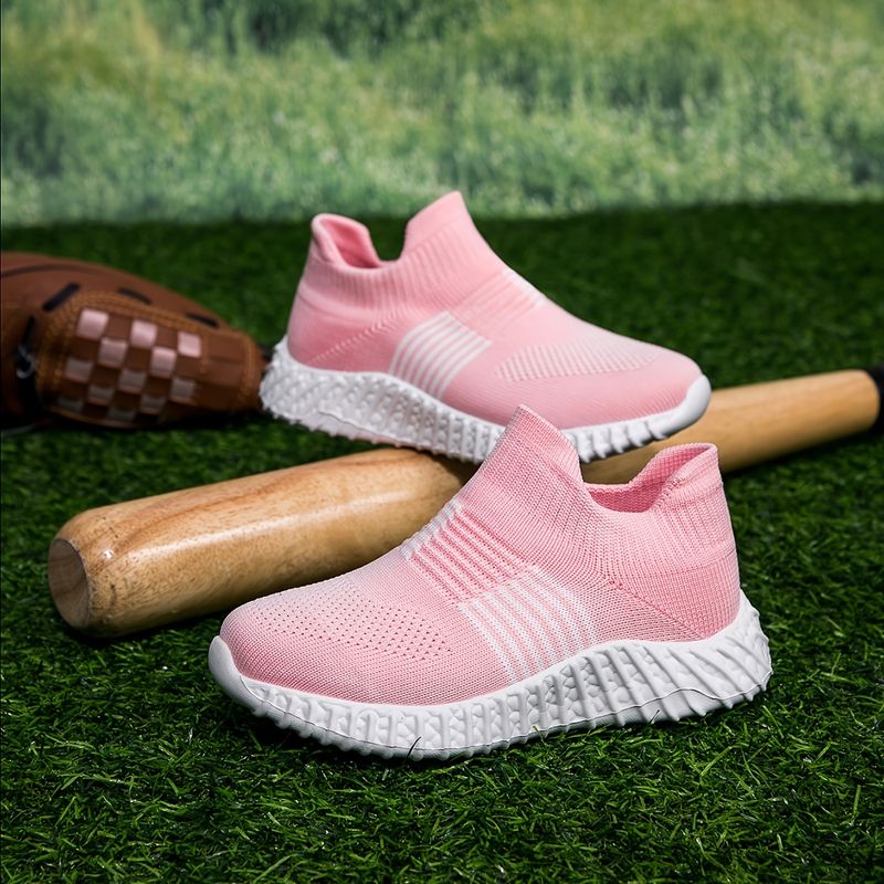 Casual Low Top Slip On Woven Shoes Boys, Breathable Lightweight Sneakers For Walking Running Training, All Seasons_voghion.com