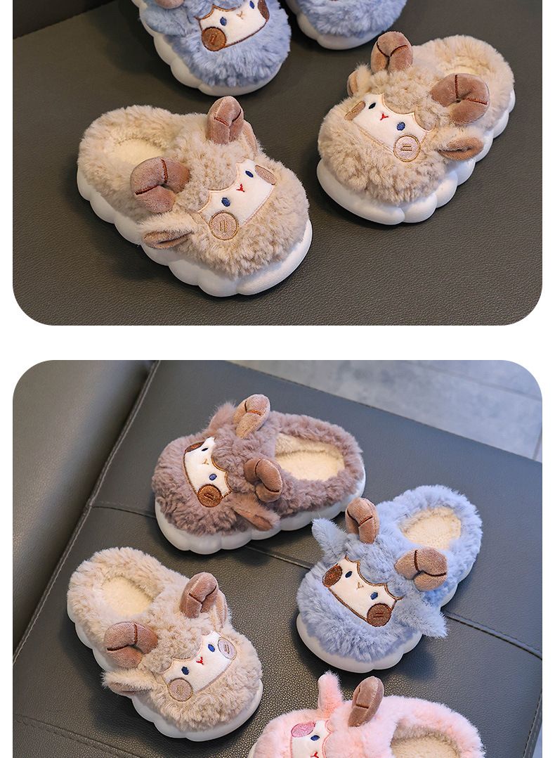 Pantofole di peluche per bambini, calde e morbide, antiscivolo, invernali, per bambini e bambine, dai più piccoli ai più grandi (diversi colori e taglie)_voghion.com