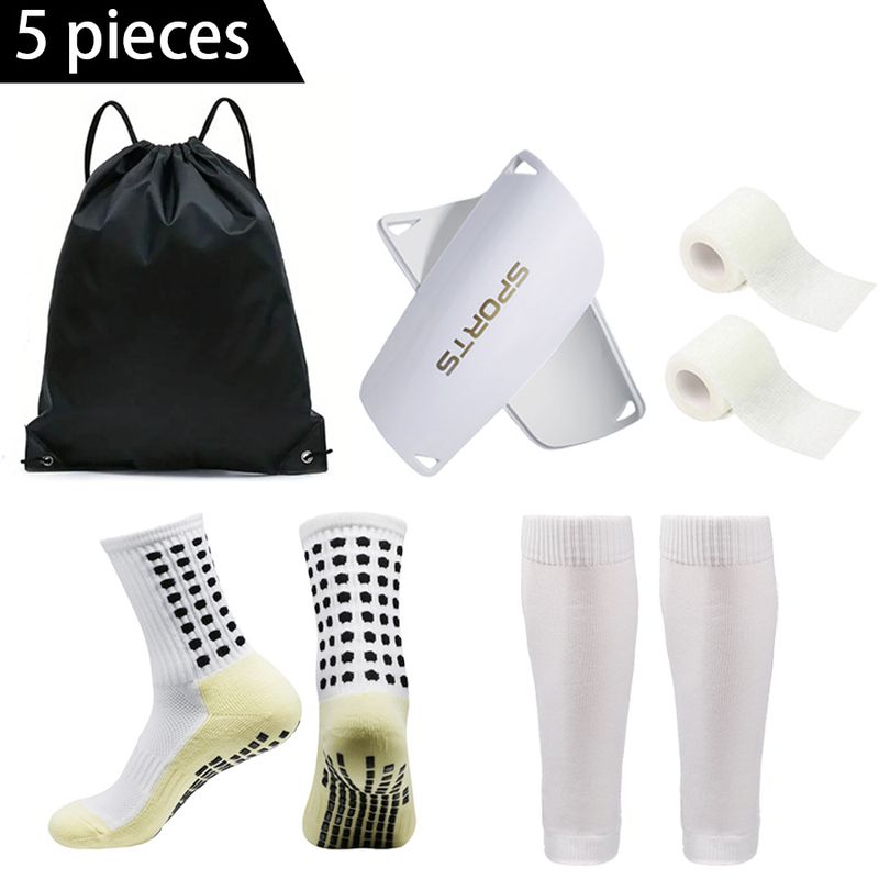 Professional Sports Training Set Non Slip Football Socks Shin Guards Calf Bandage Socks Drawstring Sports Backpack_voghion.com