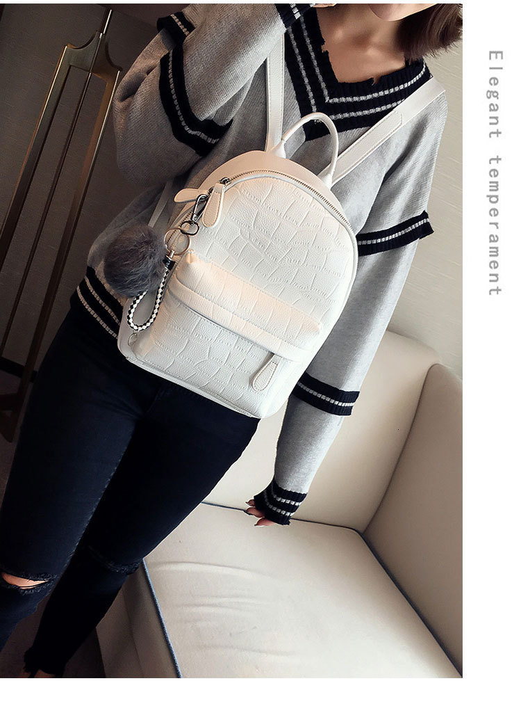 Mini Women PU Leather Cute Small Backpack Female White Back Pack Black Backpacks For Teen Girls Fashion_voghion.com