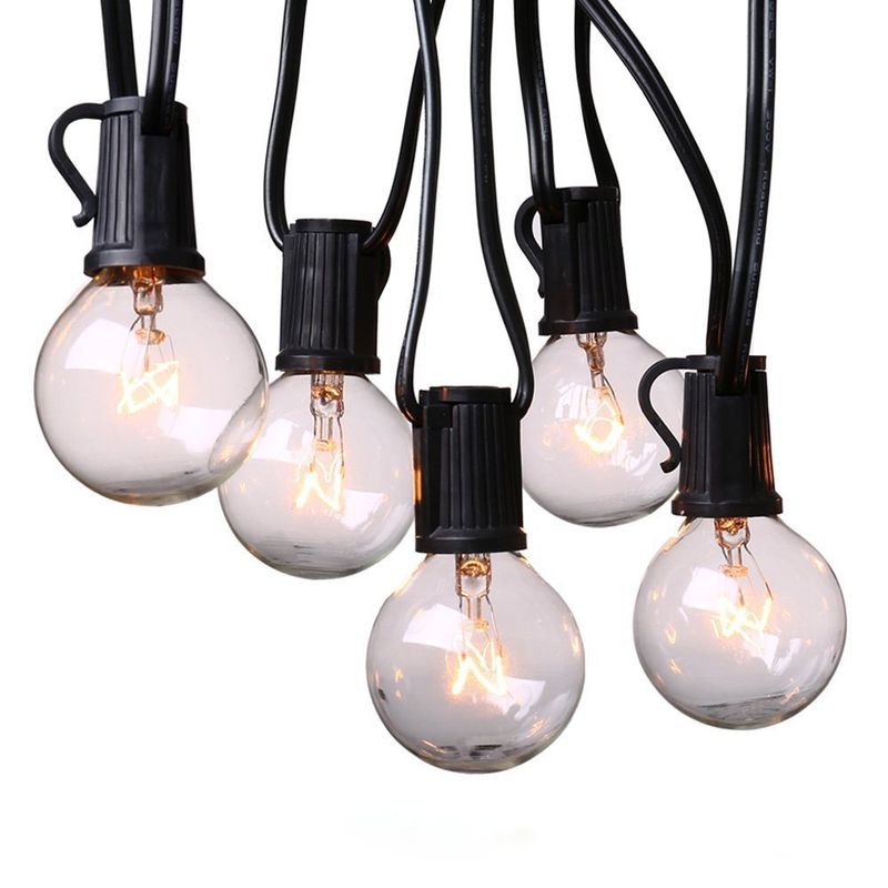 25 Ft G40 globusa spuldzes spuldzes ar 25 stikla vintage spuldzi āra terases dārza vītnes dekoratīvās pasaku Ziemassvētku gaismas_voghion.com
