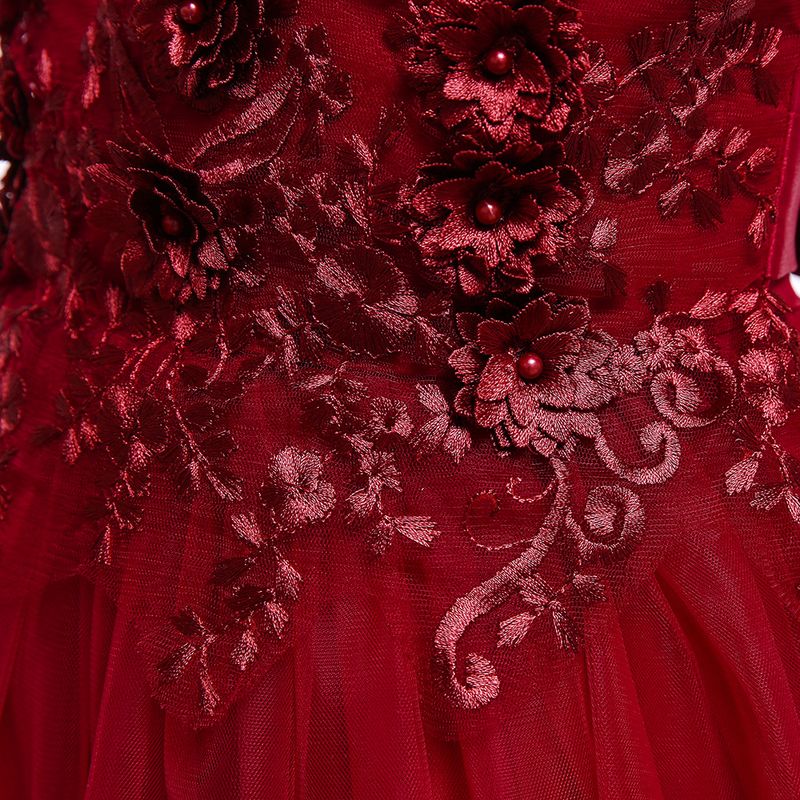 Baby clothes Children's dress three-dimensional flower flower child wedding dress girl dress Peng Peng princess children's dress_voghion.com