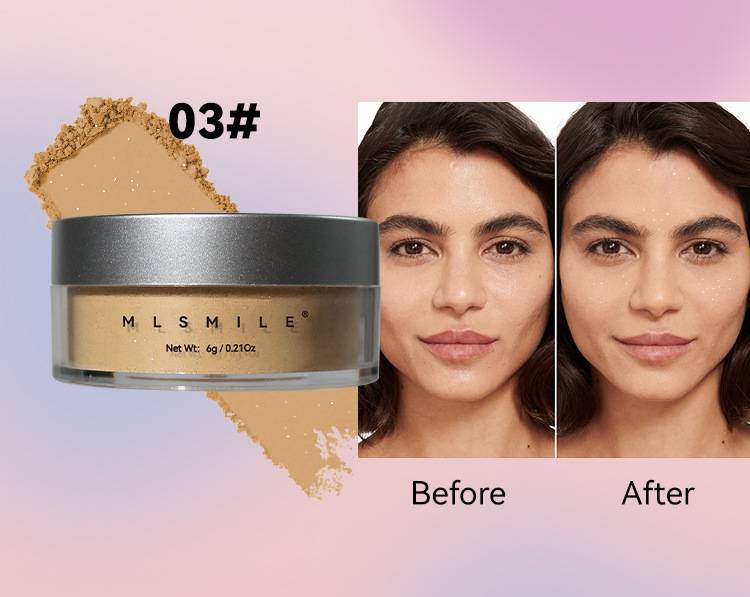 Pearlized Loose Powder Light Nude Contouring Matt Powder Body Gloss Powder Vedenpitävä ja Oil Control Setting Powder_voghion.com