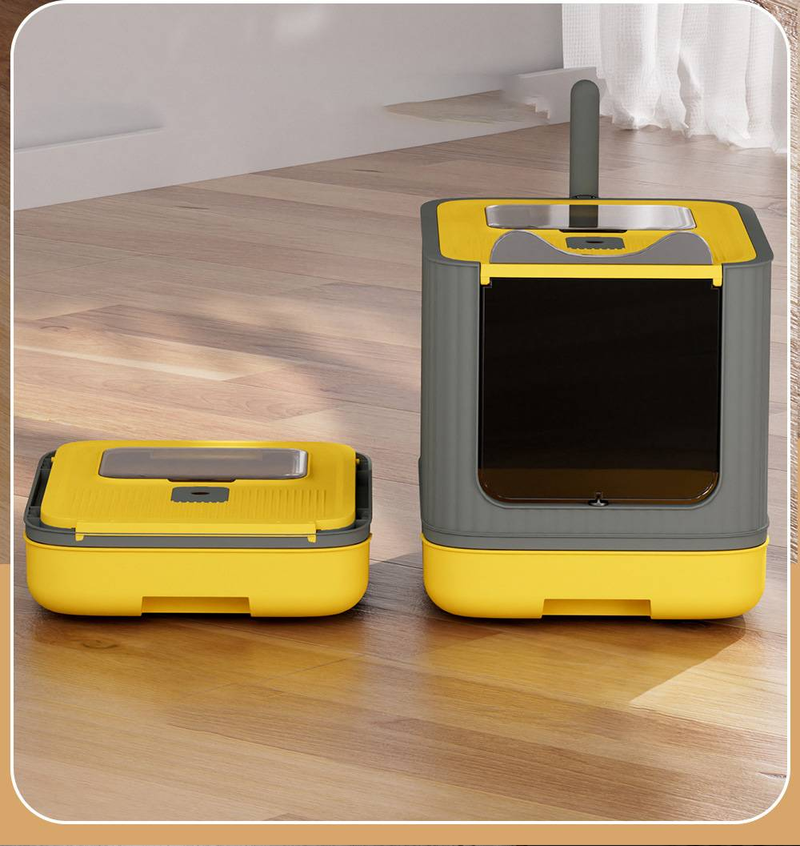 Cat Litter Boxes Litter Box Fully Enclosed Oversized Splash Proof Odor Proof Sterilization Drawer Cat Toilet_voghion.com