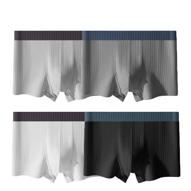 4PCS Boxer Shorts Large Size Seamless Cotton File Men's Boxer Shorts Summer Thin Section Siza L-3XL_voghion.com