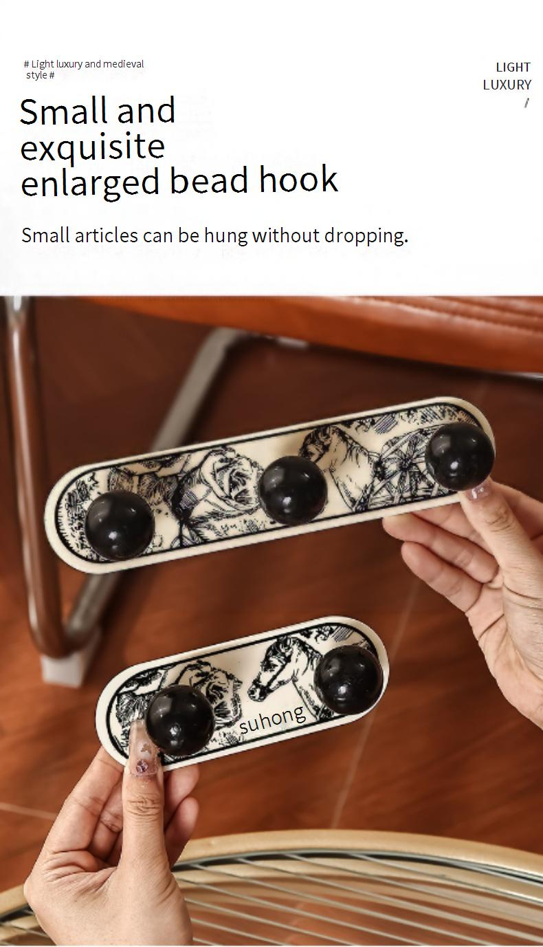 Crochets de rangement muraux pour vêtements et bijoux, style cheval, pour la maison, pour le porche, sans perforation_voghion.com