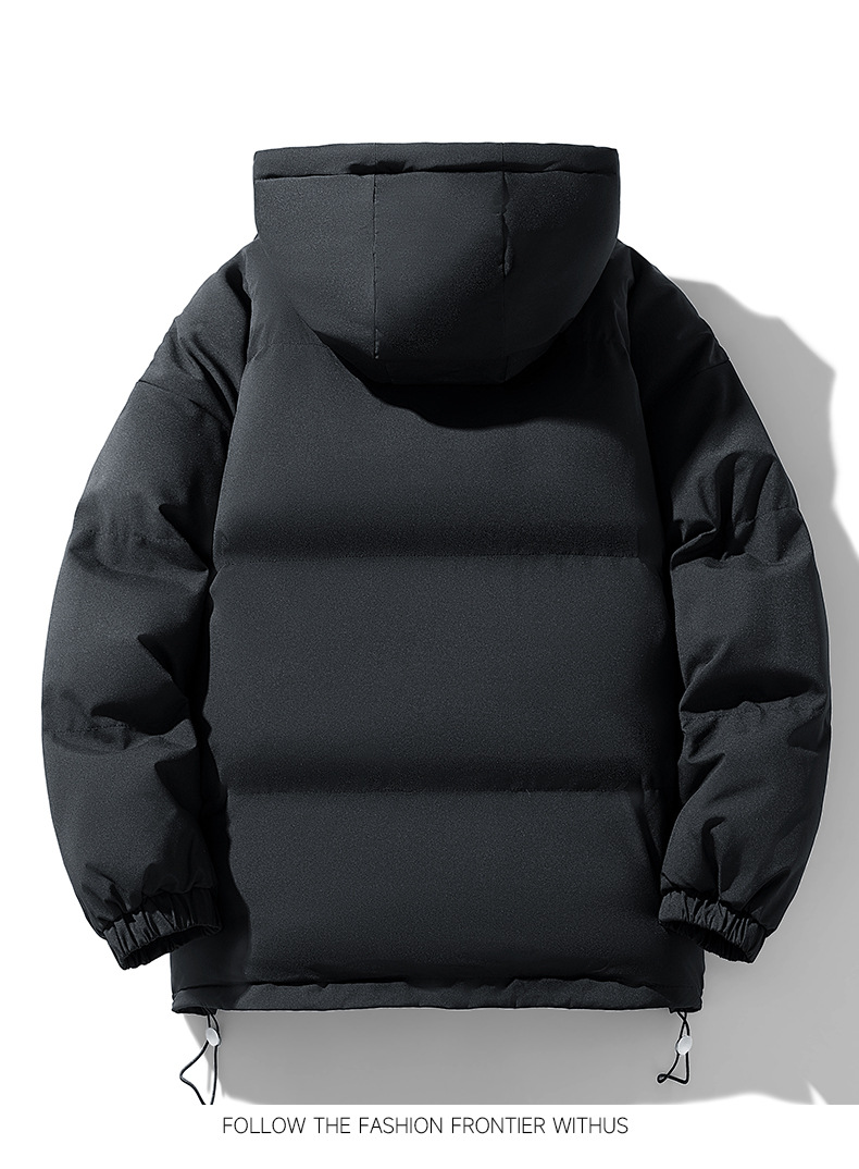 Herrenbekleidung, wattierte Winterjacke mit Kapuze, stylischer Oversize-Mantel, warmes Fleecefutter, leicht und bequem, mehrere Farben und Größen_voghion.com