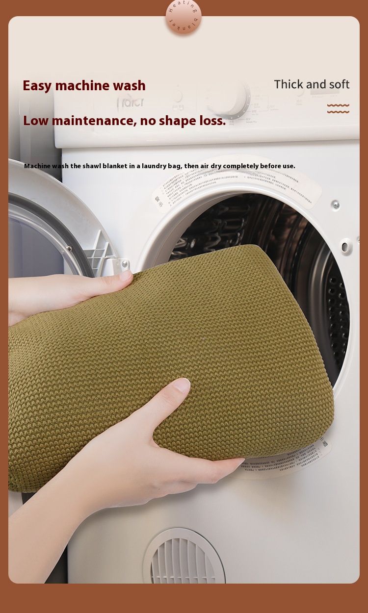 Manta eléctrica de bajo voltaje con 3 temperaturas ajustables, ultrasuave y portátil para el hogar, la oficina y viajes (150 x 80 cm, alimentación por USB)_voghion.com