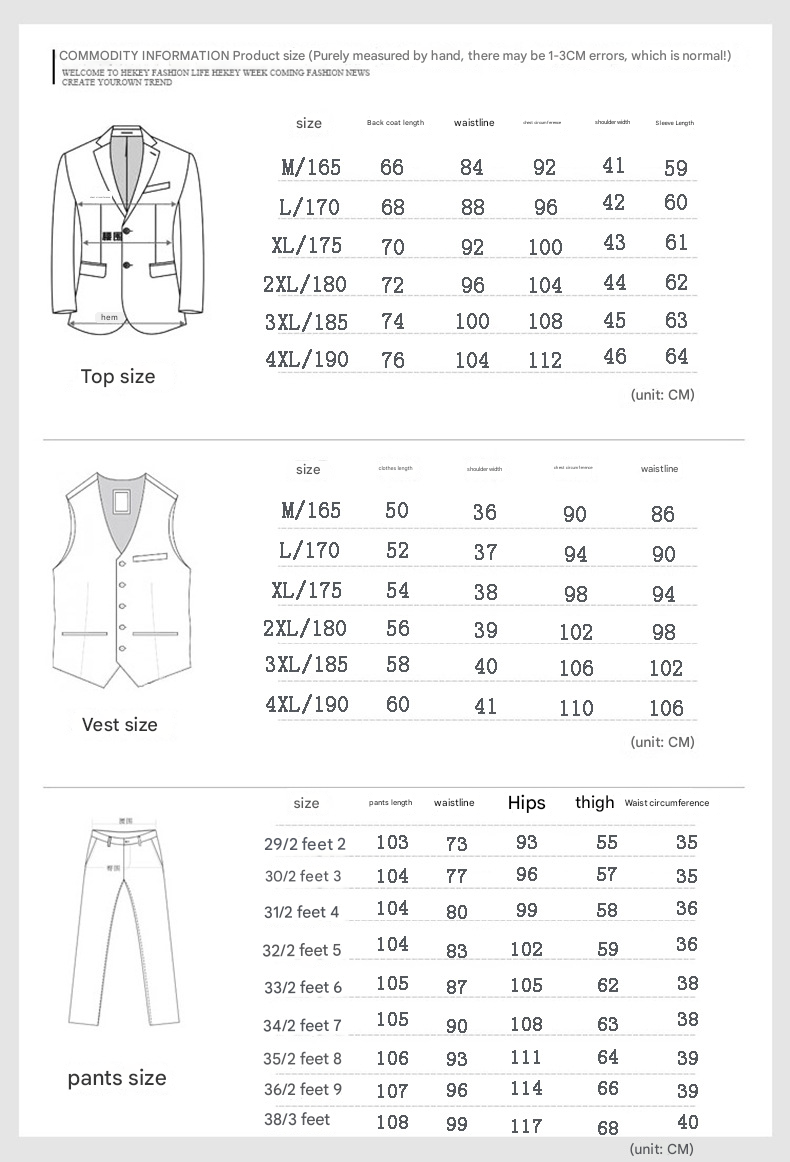 Completo da sposo in stile coreano CT, vestibilità slim fit, casual, alla moda, piccolo, da tre pezzi, per uomo_voghion.com