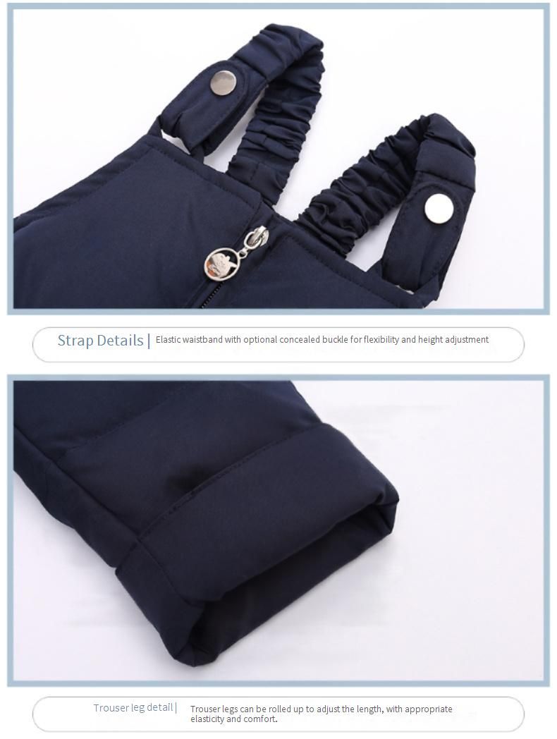 Stylish Baby Down Jacket Set – Hooded Coat & Snap-Crotch Pants (80-100cm, 4 Colors, 55% White Duck Down, Korean Trendy)_voghion.com